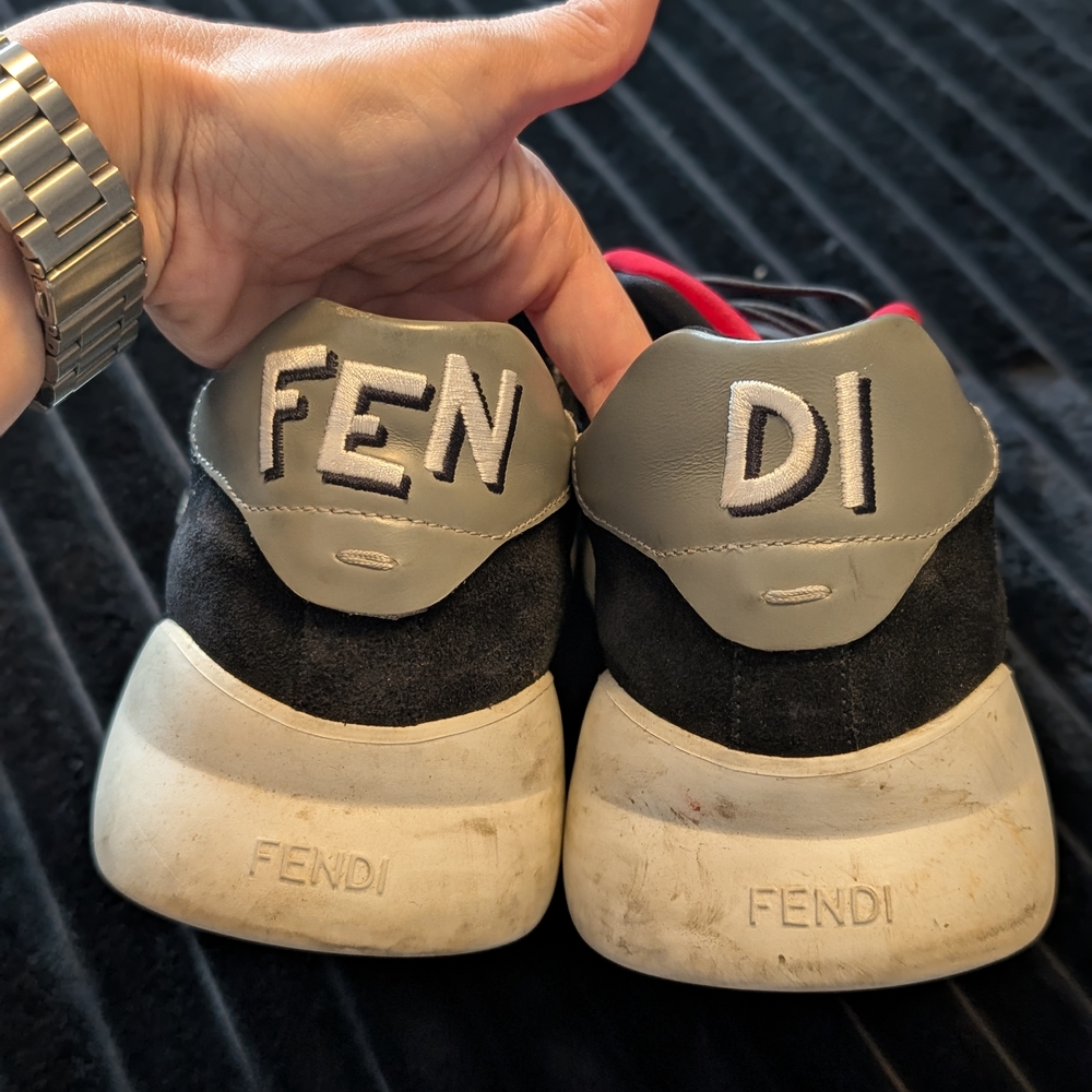Fendi Black and Gray Sneakers